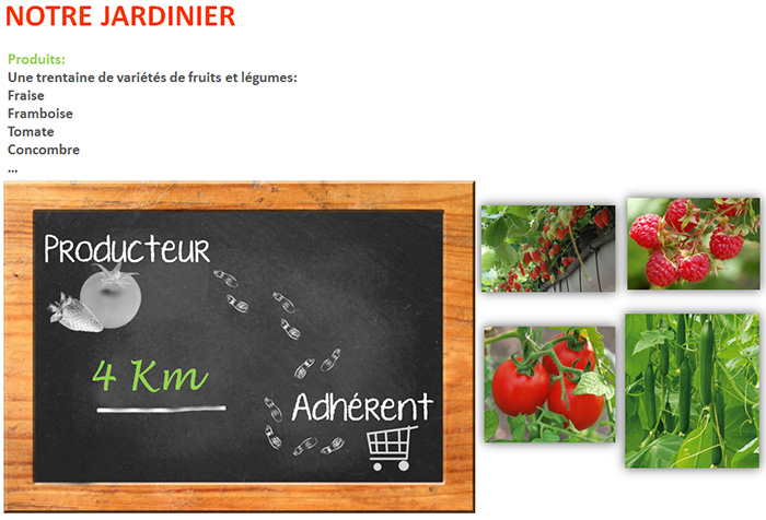 Ardoise Producteur Notre Jardinier