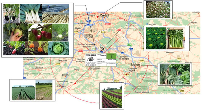 Carte des producteurs locaux Île de France